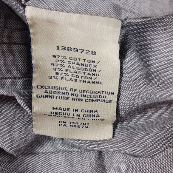 Boston Traders Men's XXL Short Sleeve Gray Button-down Shirt NEW - Picture 6 of 8